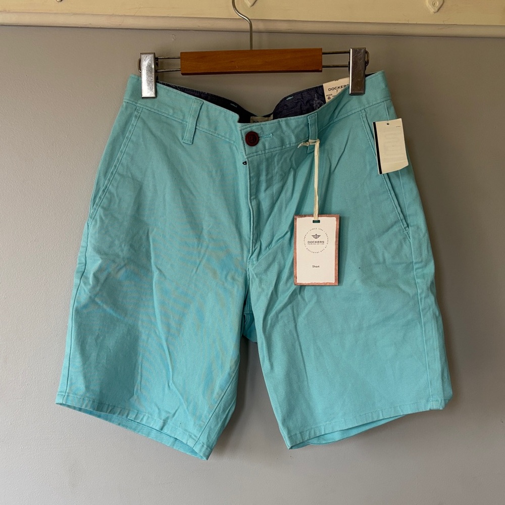 NWT Dockers Blue Shorts Size 30 Men’s Preppy Cotton Summer Classic